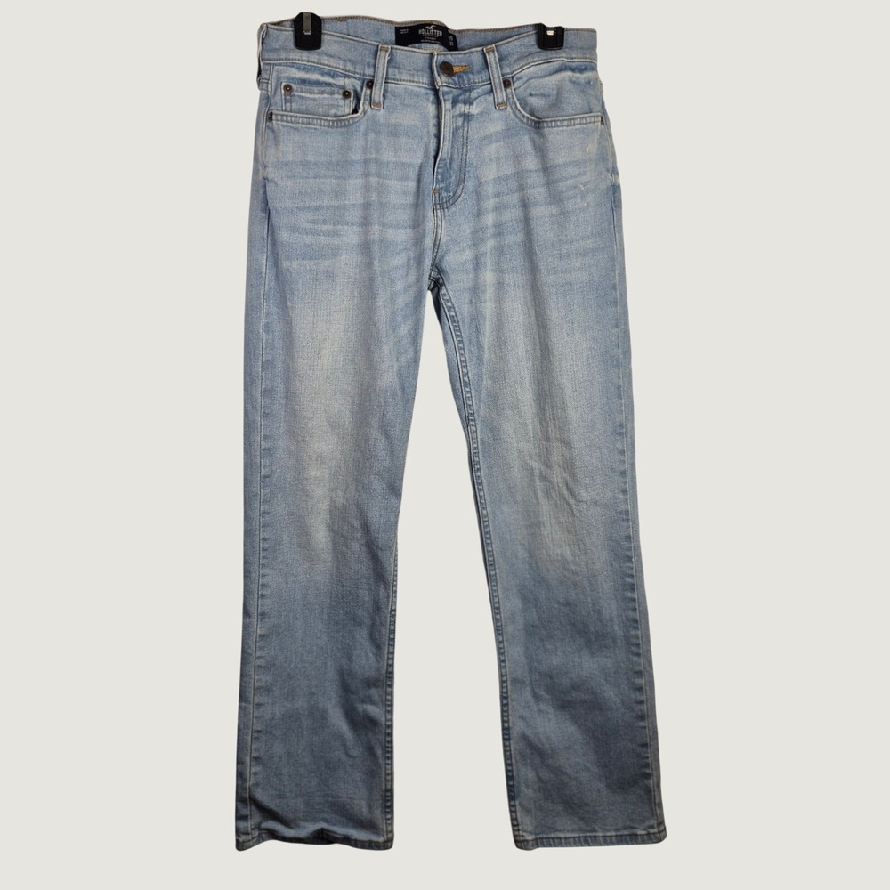 Hollister Straight Jeans 29x30 Epic Flex Light Wash Denim Casual Mens Skater